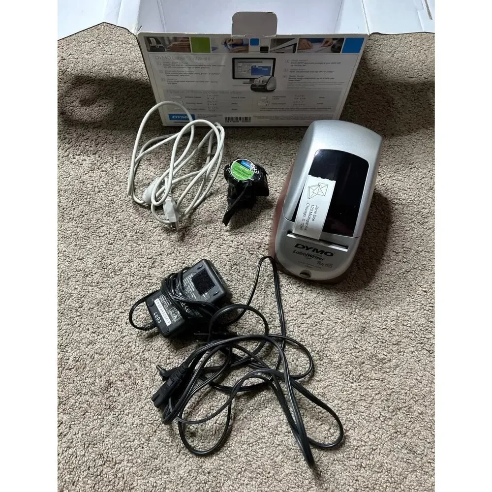 Dymo LabelWriter 330 Turbo Maroon & Silver Thermal Label Printer Working USB